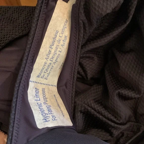 Sea Level One Shoulder Cut Out Lace Bodice One Piece Swimsuit Navy 12 NWT - Picture 13 of 15